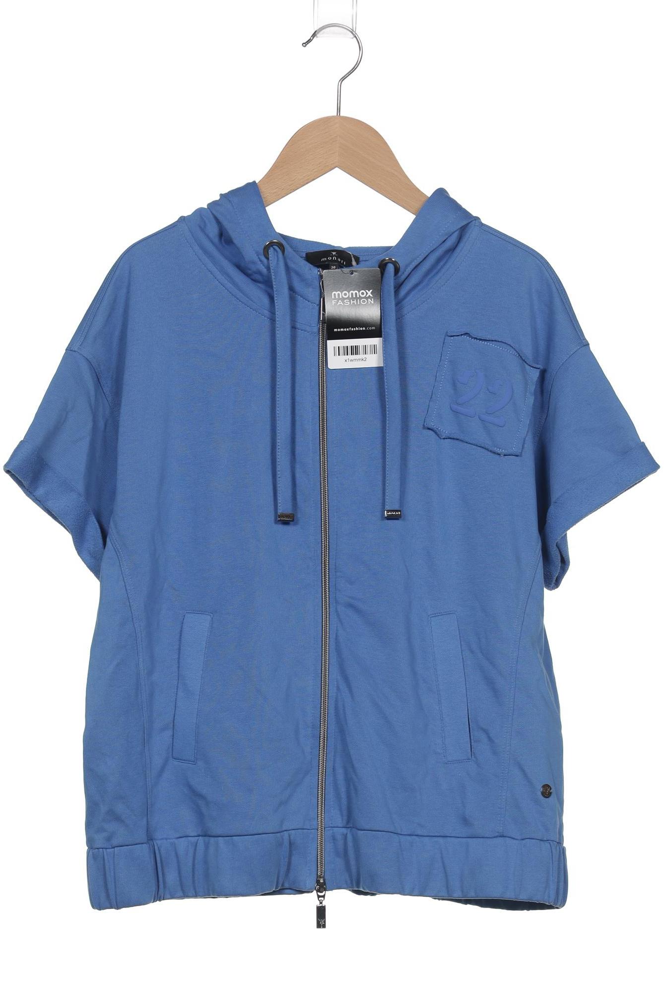 

monari Damen Kapuzenpullover, blau, Gr. 38