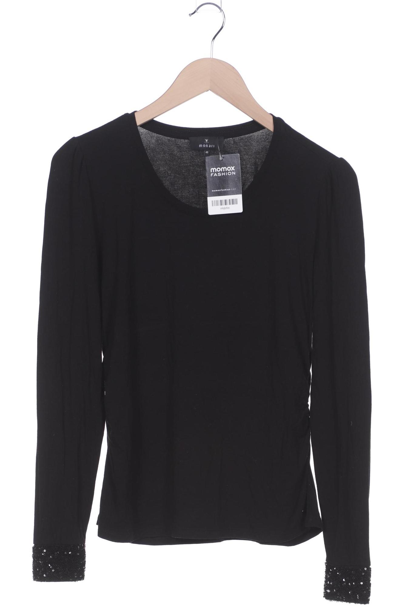 

monari Damen Langarmshirt, schwarz, Gr. 40
