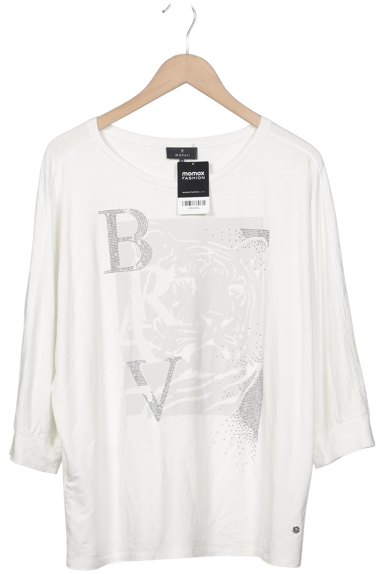 

monari Damen Langarmshirt, weiß, Gr. 44