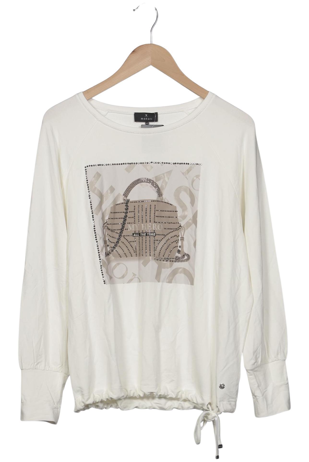 

monari Damen Langarmshirt, cremeweiß, Gr. 42