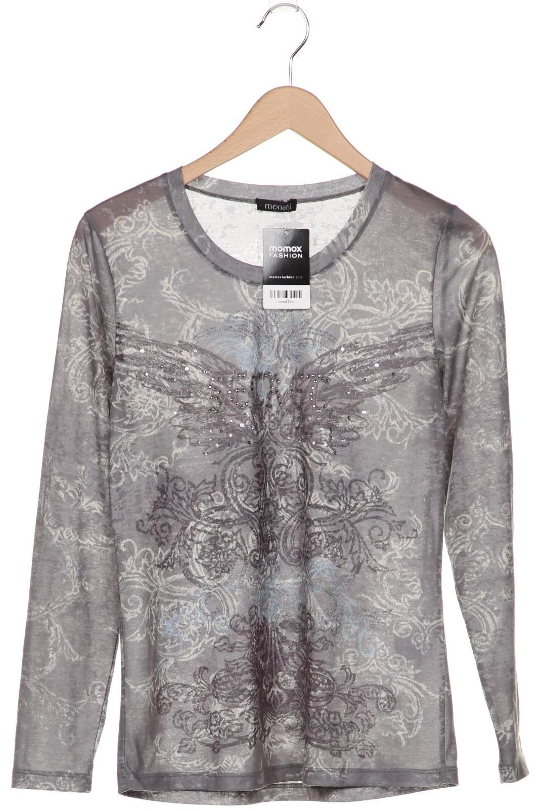 

monari Damen Langarmshirt, grau, Gr. 40