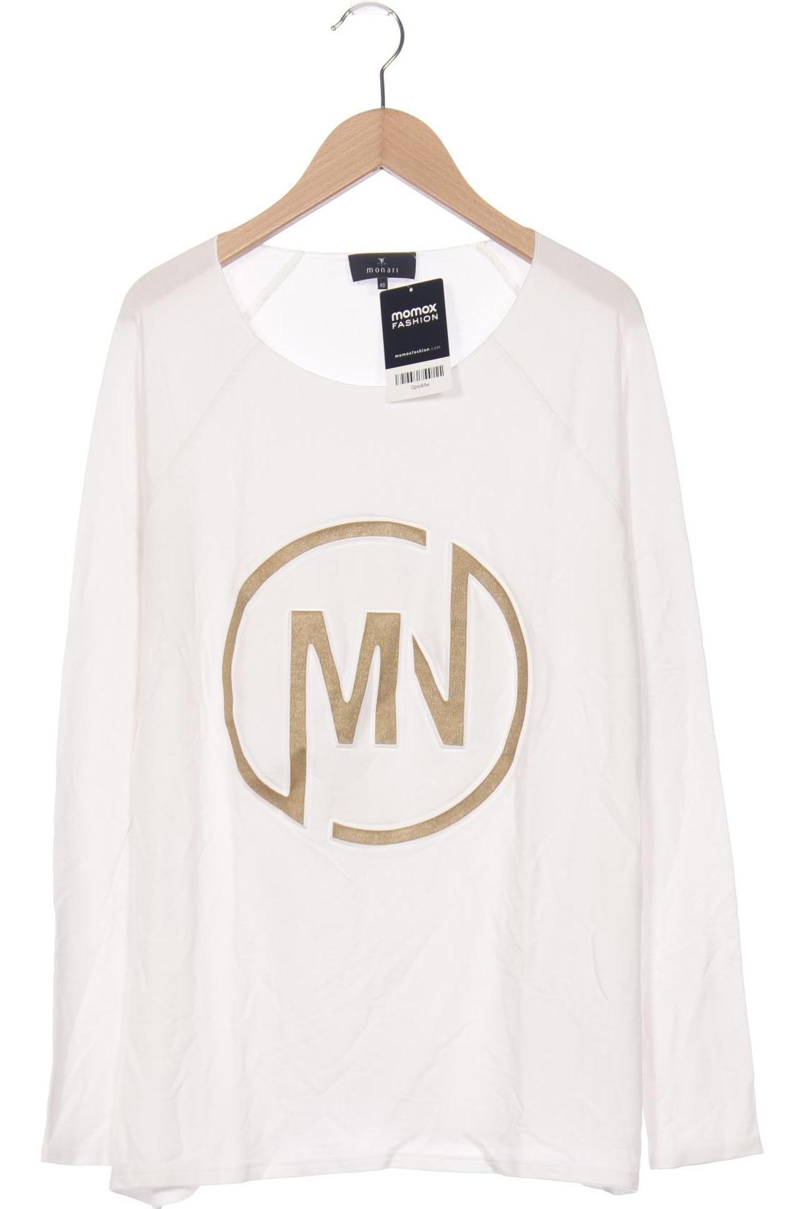 

monari Damen Langarmshirt, weiß, Gr. 40
