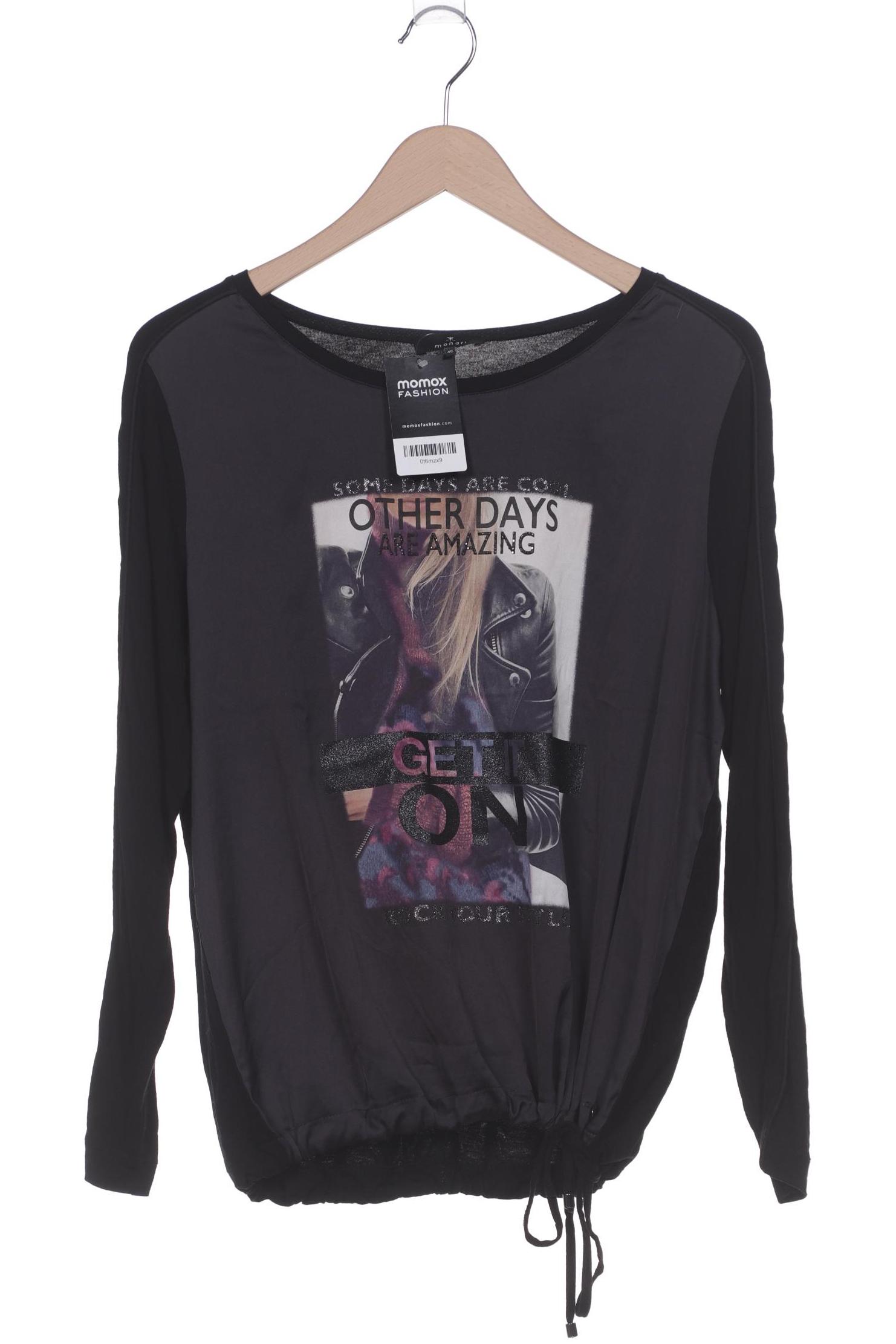 

monari Damen Langarmshirt, schwarz, Gr. 40