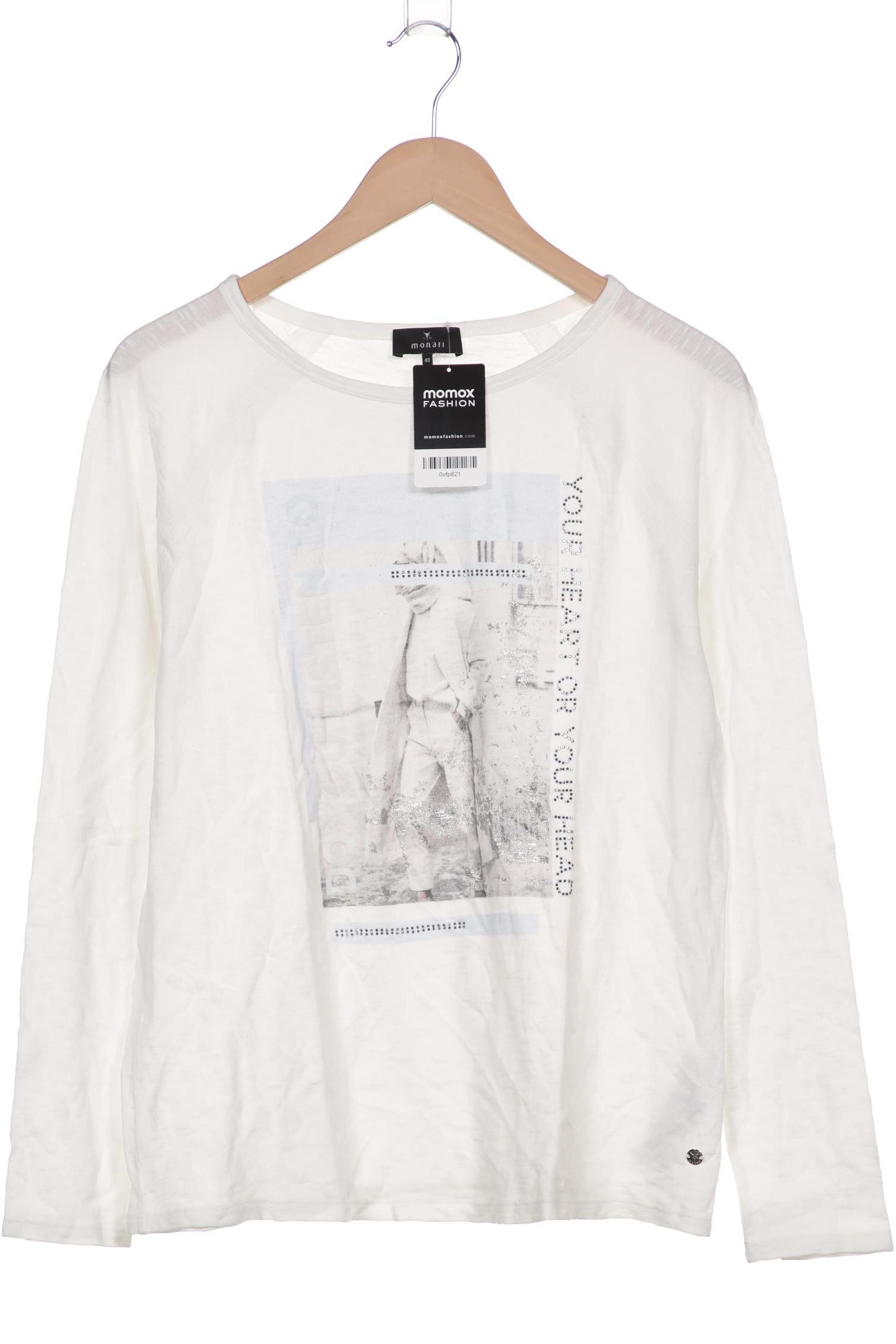 

monari Damen Langarmshirt, weiß