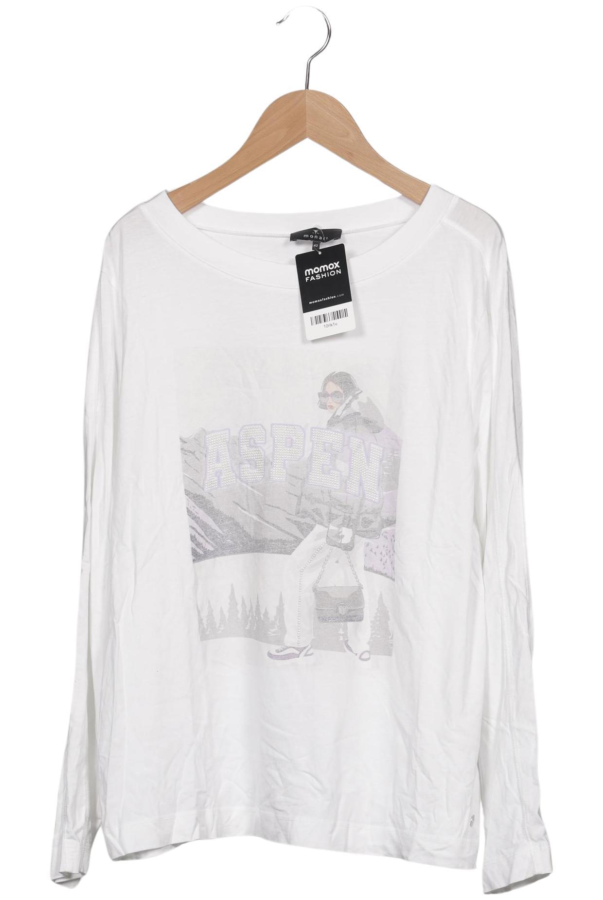 

monari Damen Langarmshirt, weiß, Gr. 42