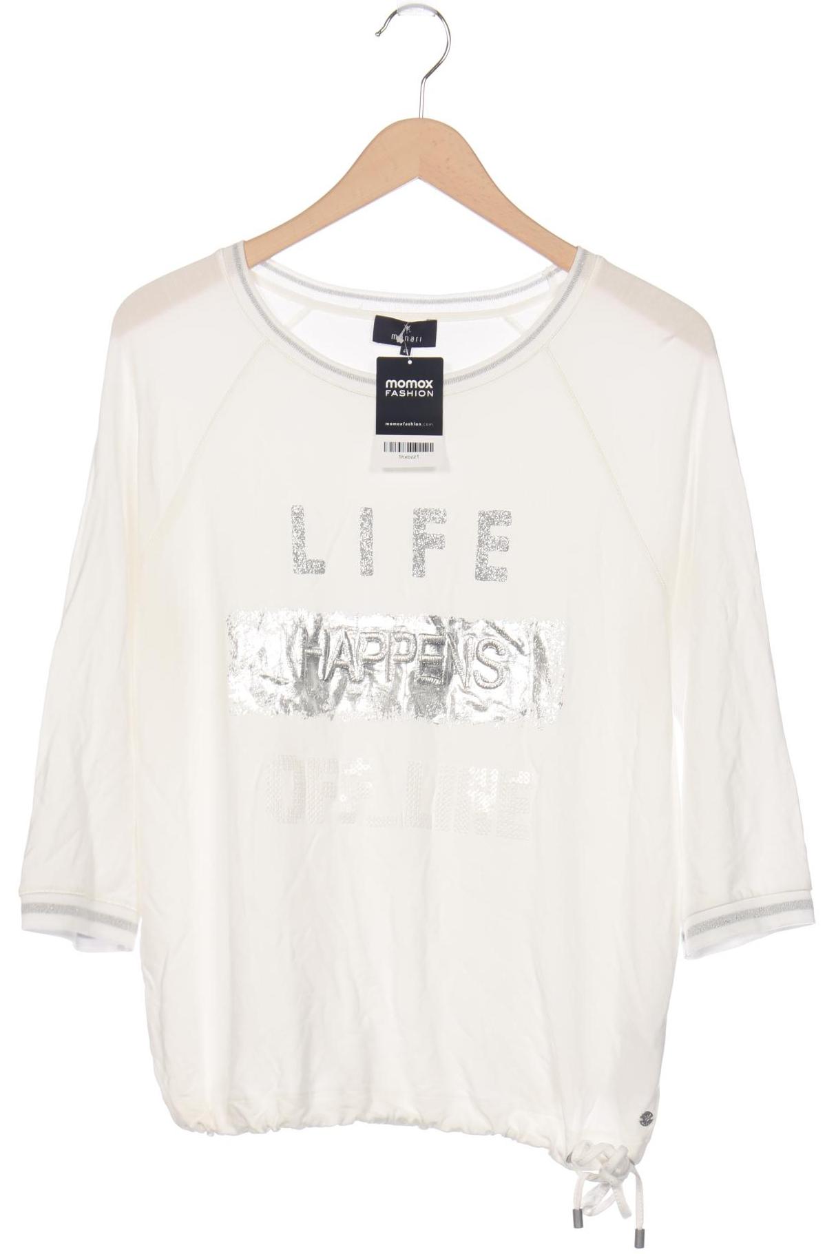 

monari Damen Langarmshirt, weiß, Gr. 40