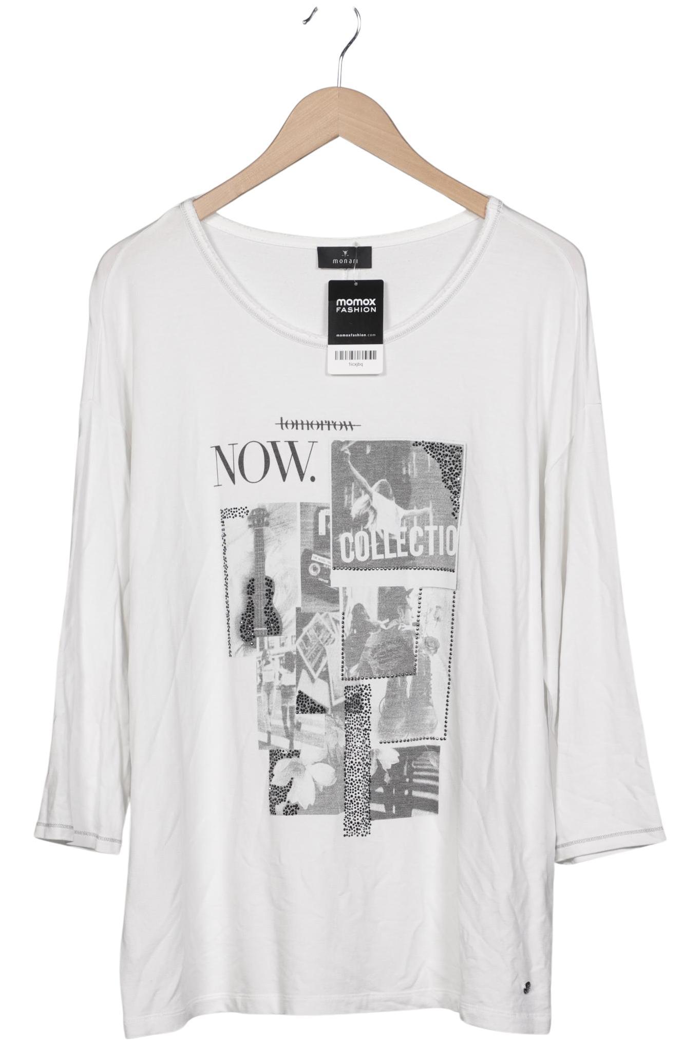 

monari Damen Langarmshirt, weiß, Gr. 44