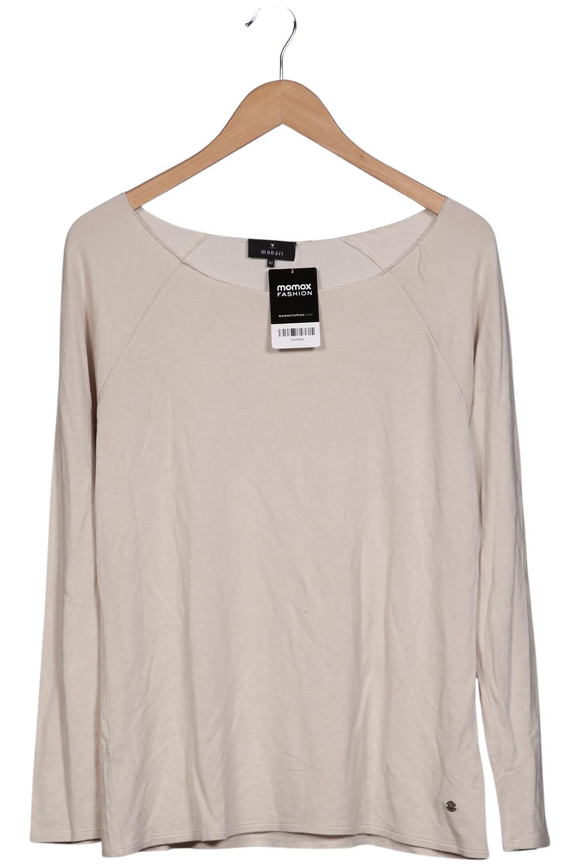 

monari Damen Langarmshirt, beige, Gr. 42