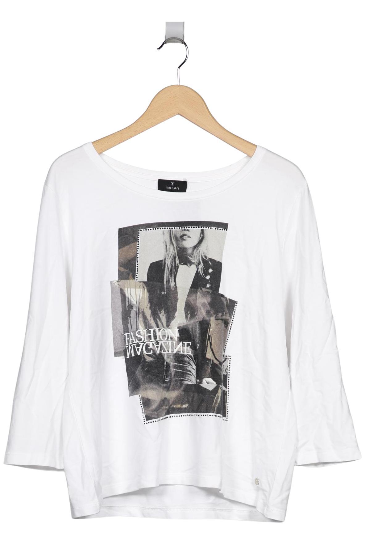 

monari Damen Langarmshirt, weiß, Gr. 42