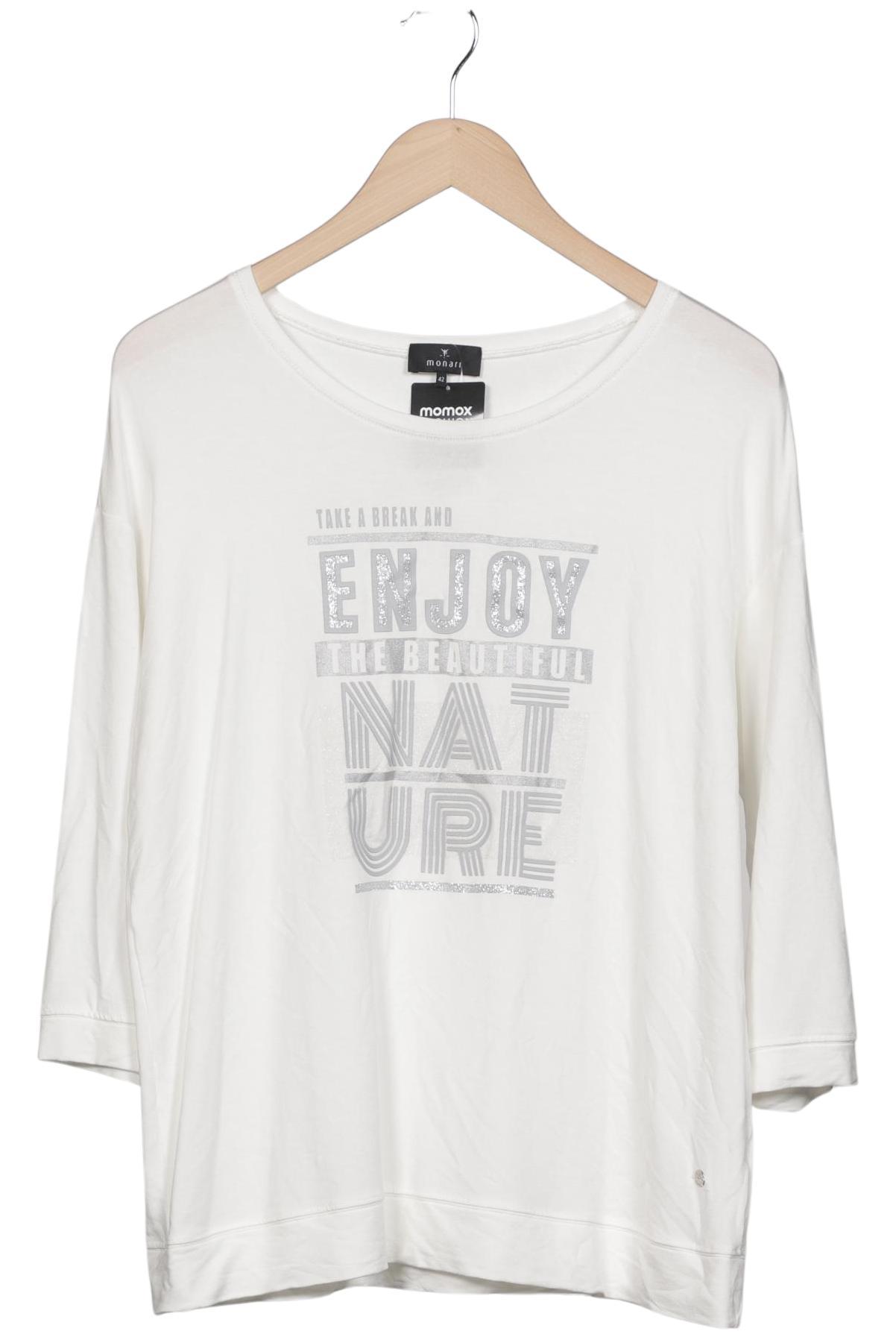 

monari Damen Langarmshirt, weiß, Gr. 42