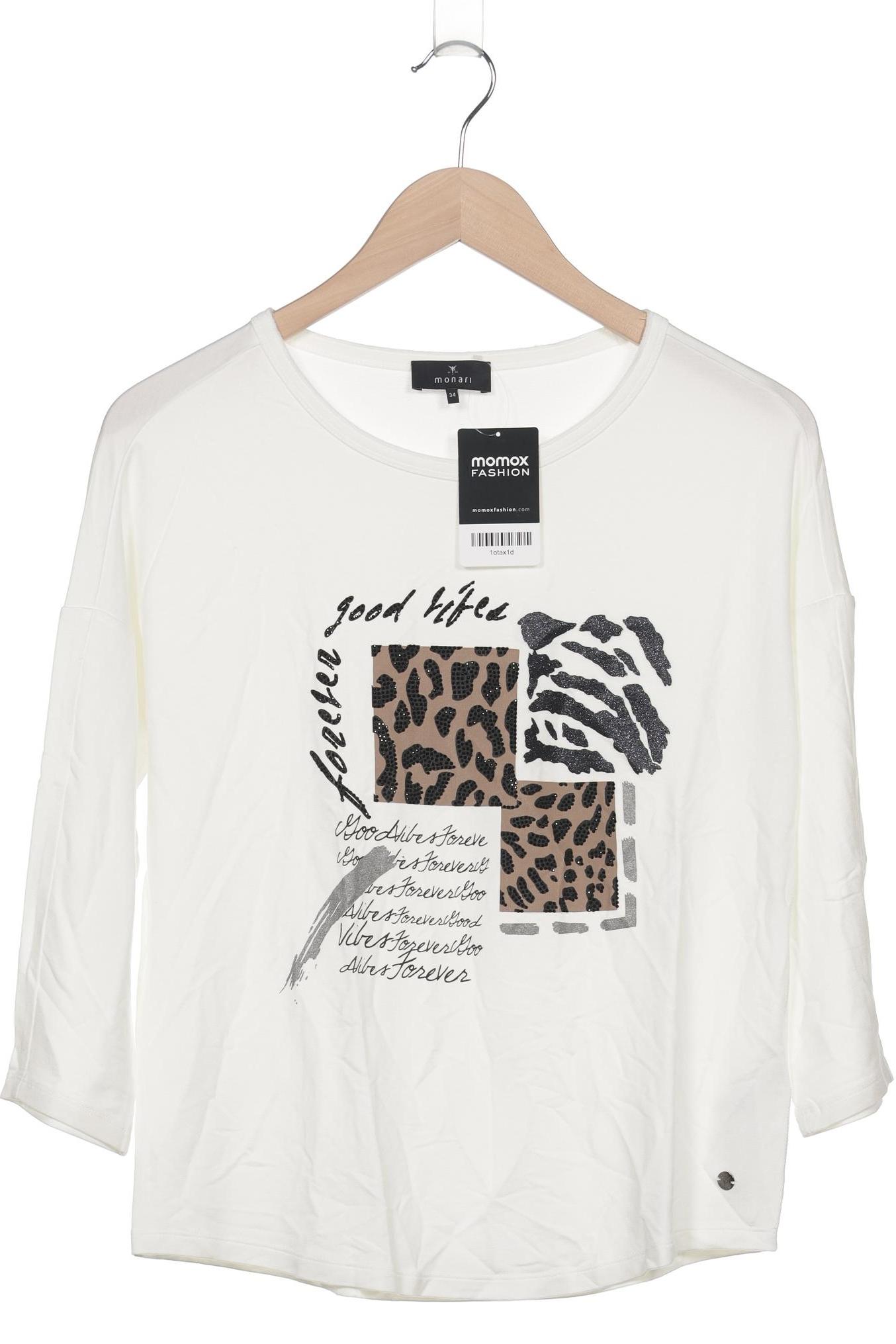 

monari Damen Langarmshirt, cremeweiß, Gr. 34