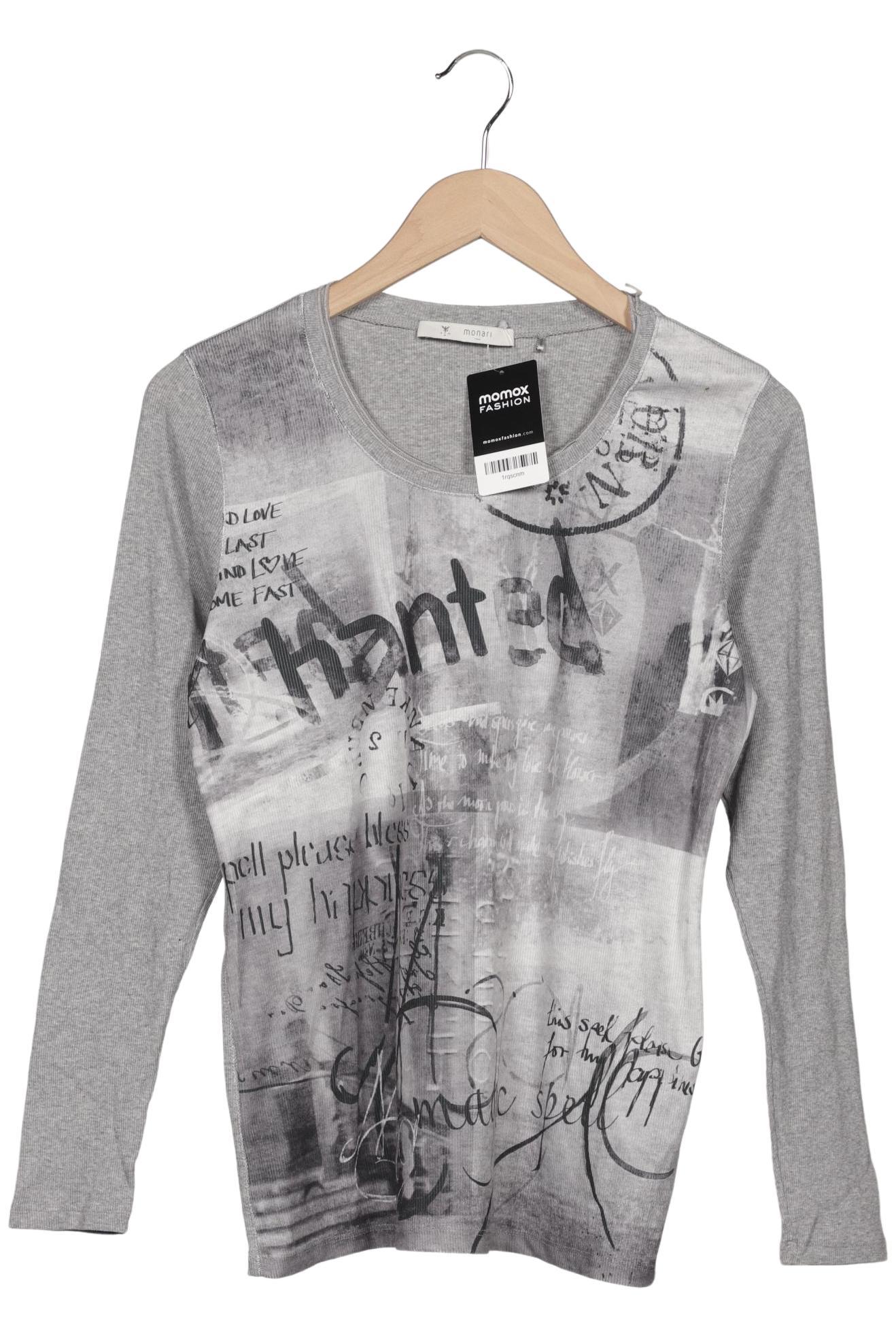

monari Damen Langarmshirt, grau, Gr. 40