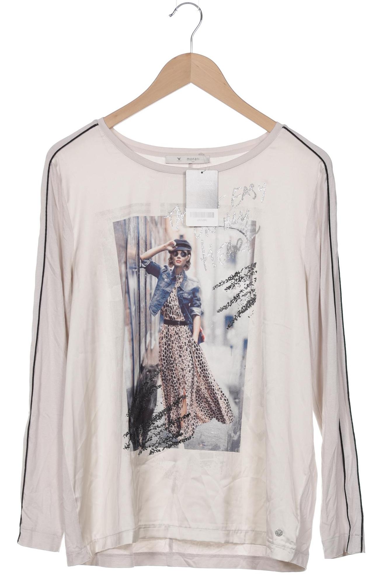 

monari Damen Langarmshirt, beige, Gr. 44