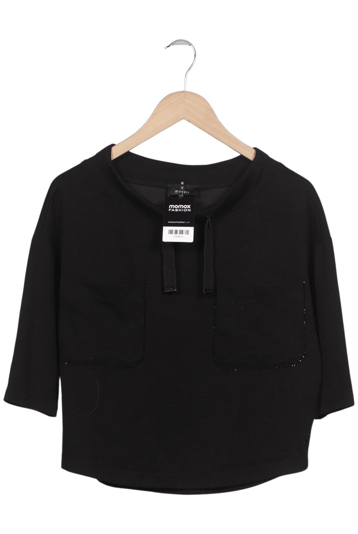 

monari Damen Langarmshirt, schwarz, Gr. 34