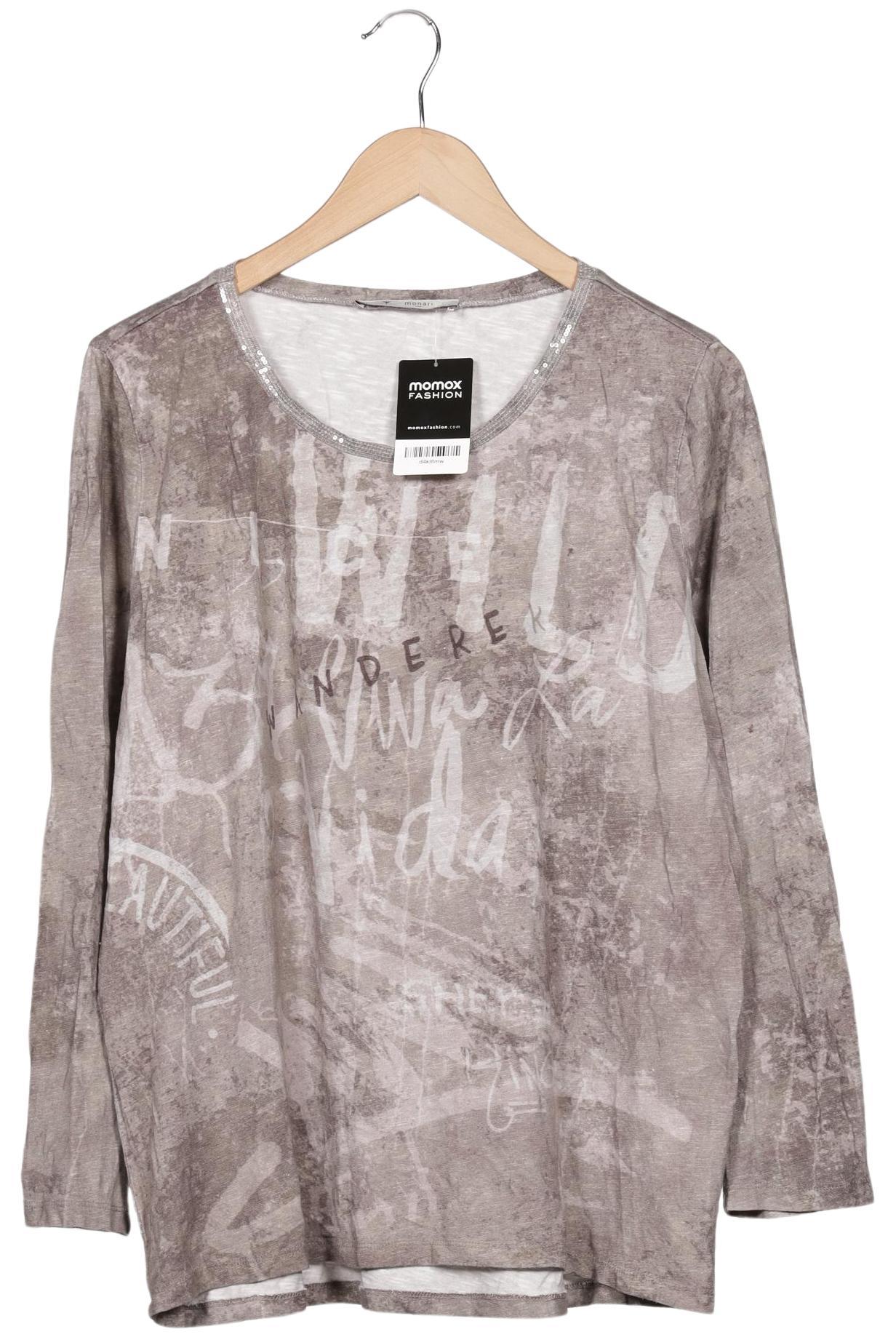 

monari Damen Langarmshirt, grau, Gr. 46