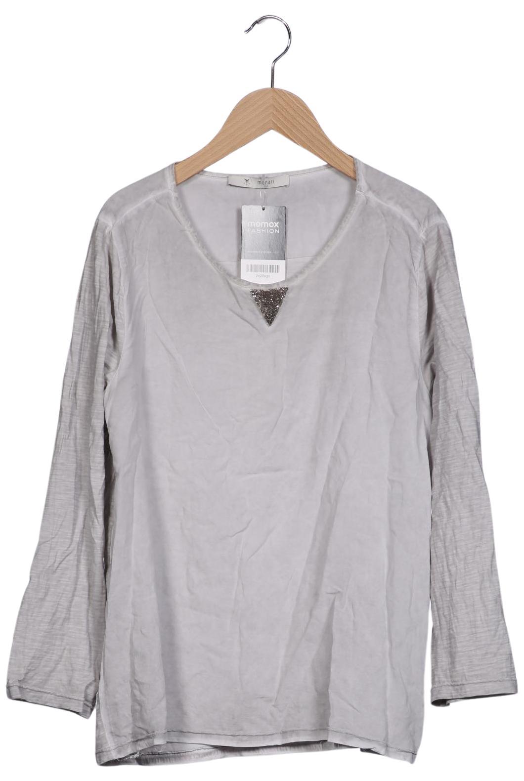

monari Damen Langarmshirt, grau, Gr. 42
