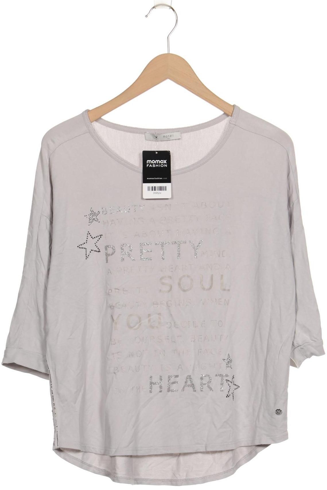 

monari Damen Langarmshirt, grau, Gr. 40