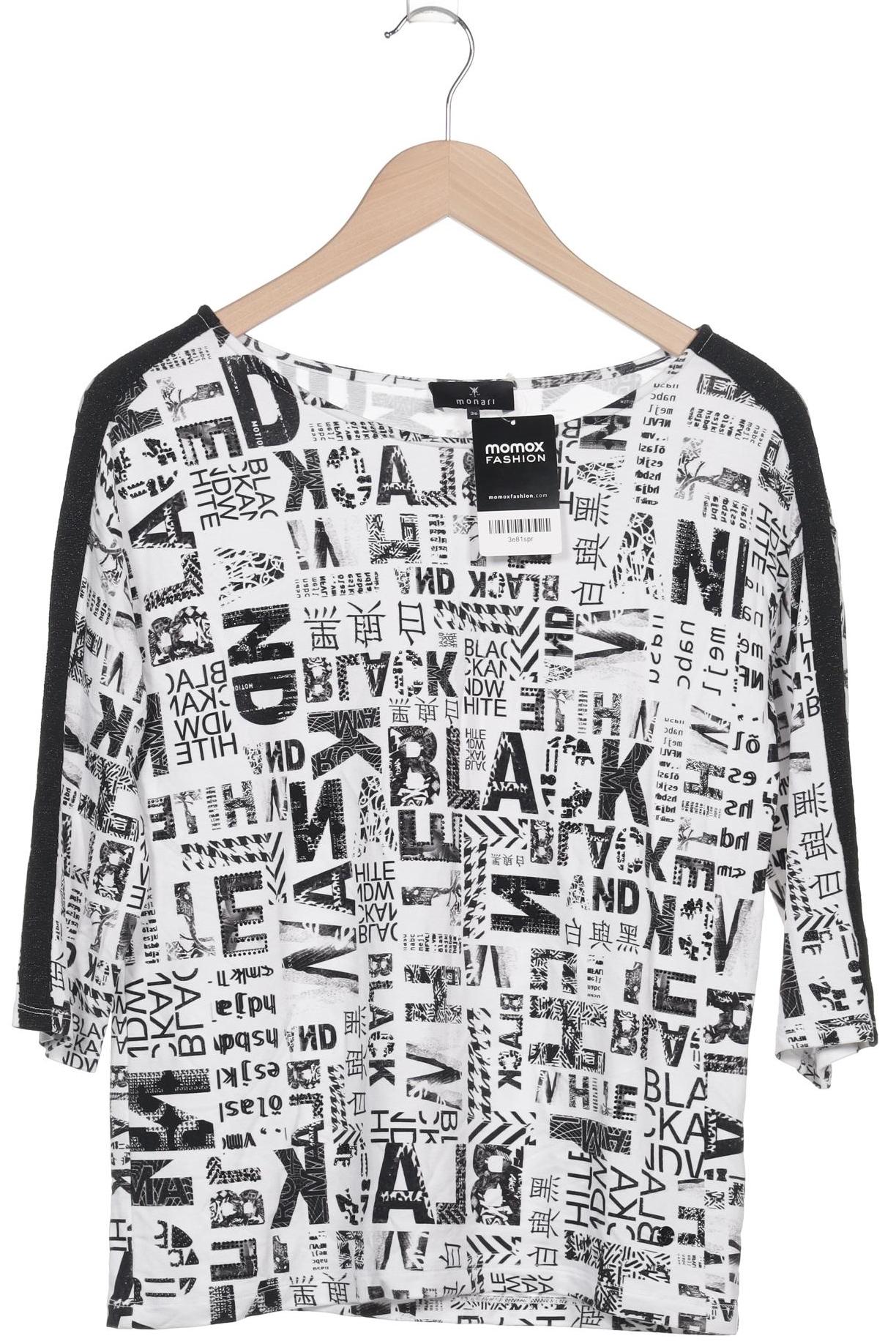 

monari Damen Langarmshirt, weiß, Gr. 36