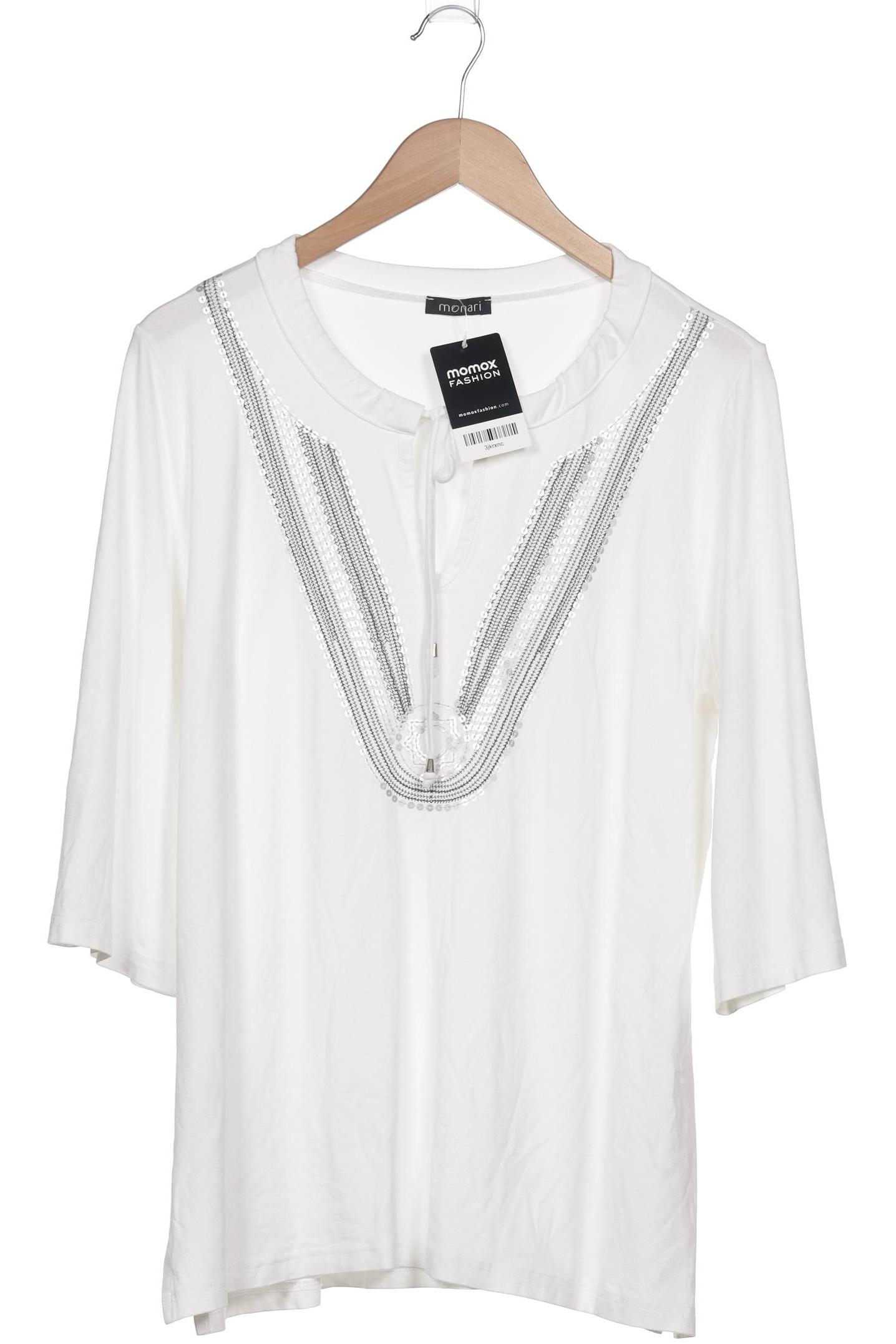 

monari Damen Langarmshirt, weiß, Gr. 46