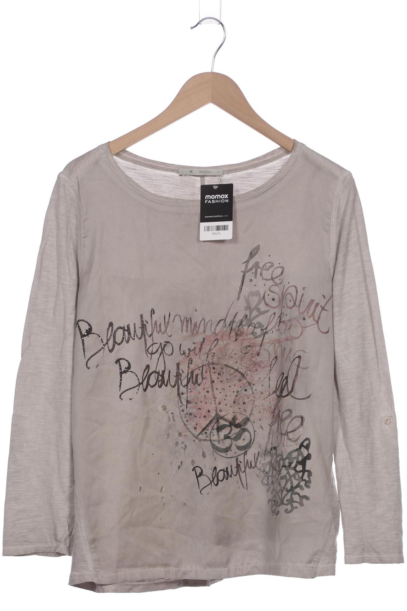 

monari Damen Langarmshirt, grau, Gr. 42