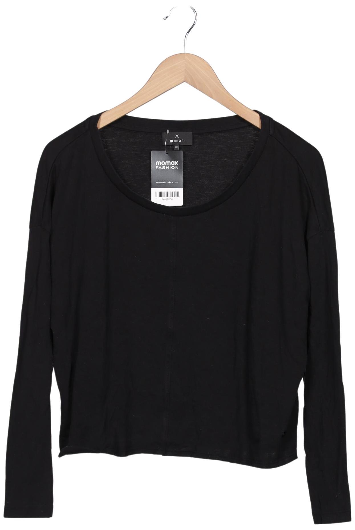 

monari Damen Langarmshirt, schwarz, Gr. 36