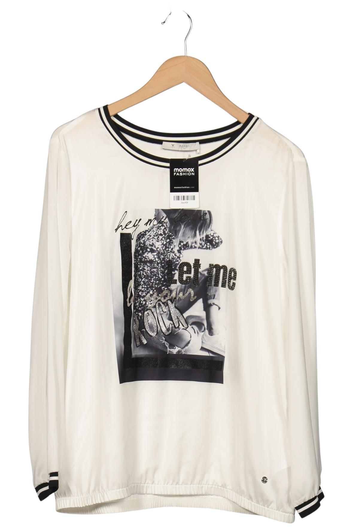 

monari Damen Langarmshirt, weiß, Gr. 42