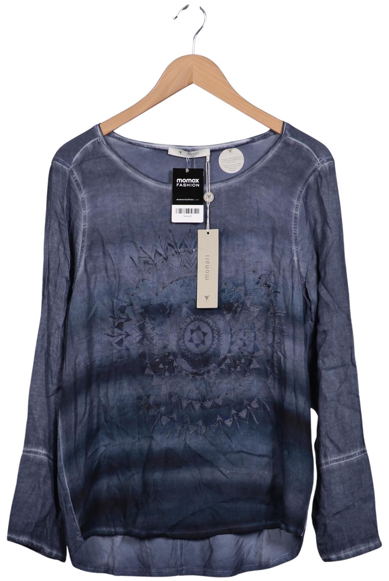 

monari Damen Langarmshirt, blau, Gr. 40
