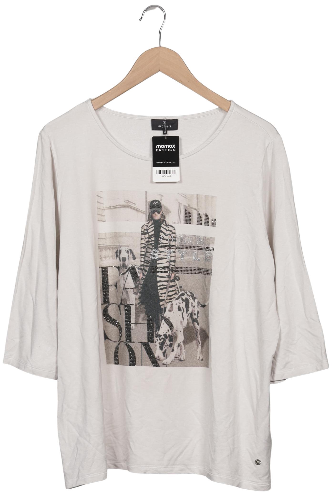 

monari Damen Langarmshirt, beige, Gr. 46