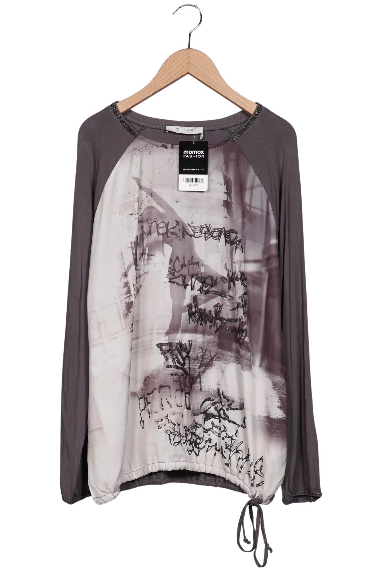 

monari Damen Langarmshirt, grau, Gr. 42