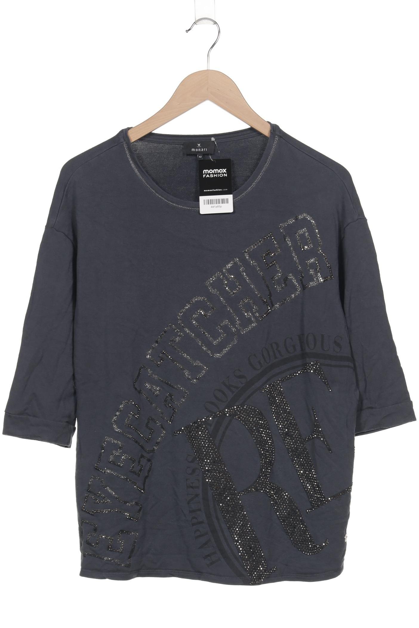 

monari Damen Langarmshirt, grau, Gr. 42