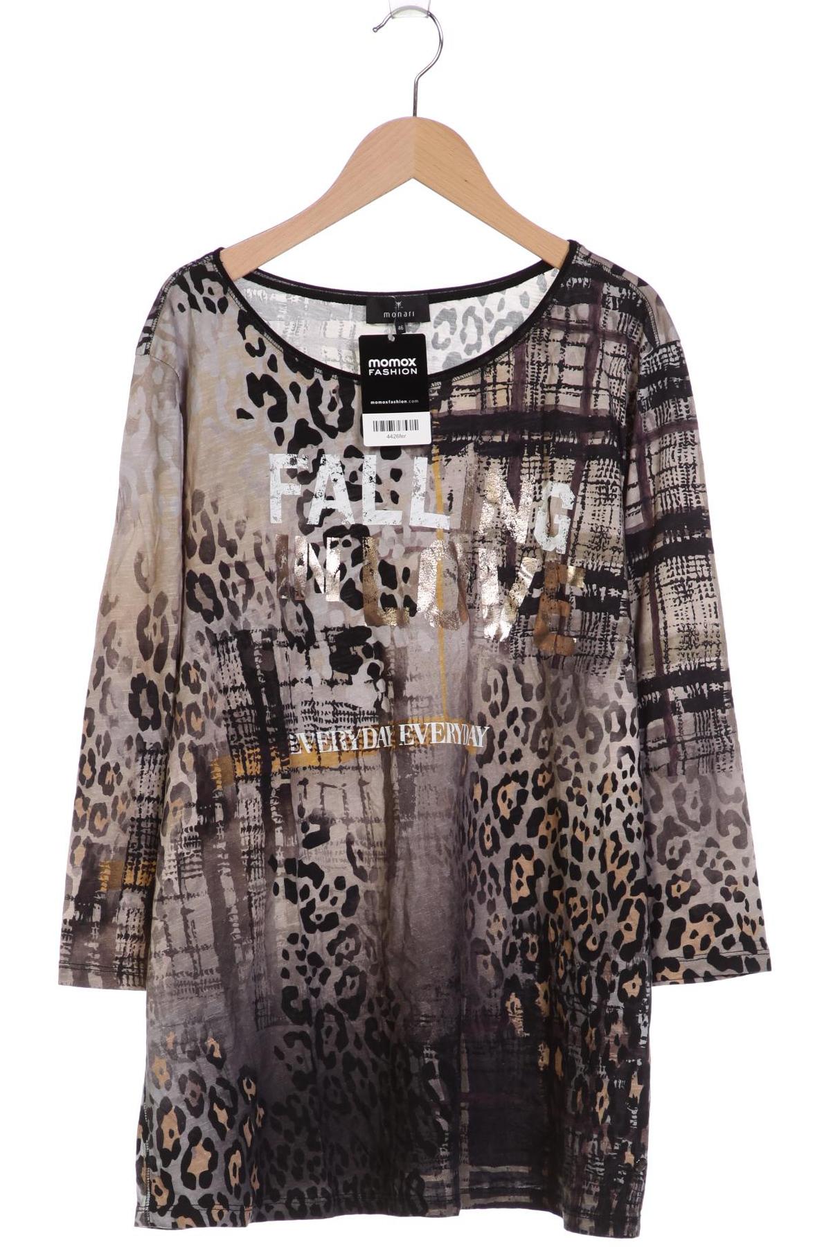 

monari Damen Langarmshirt, grau, Gr. 46