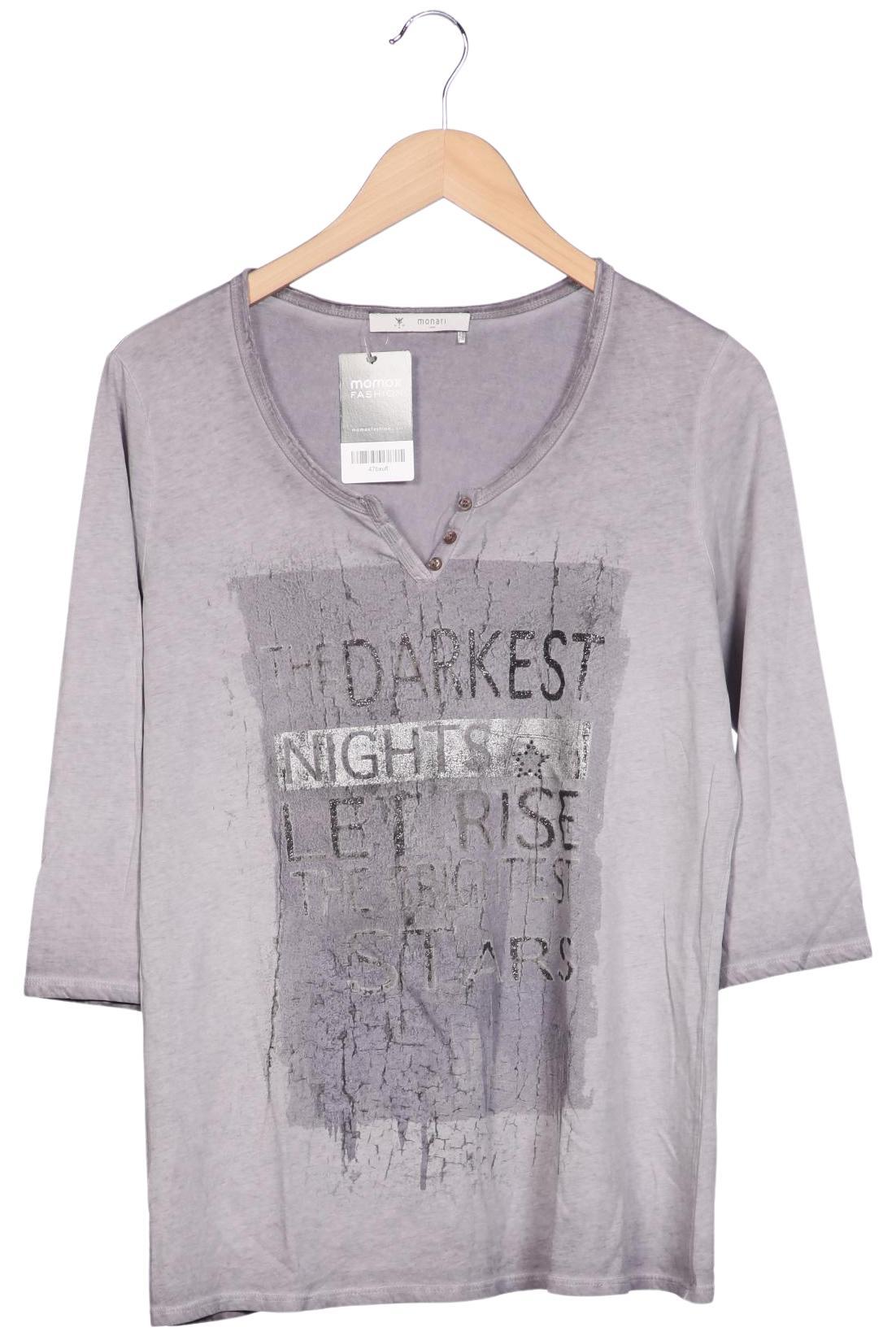 

monari Damen Langarmshirt, grau, Gr. 42