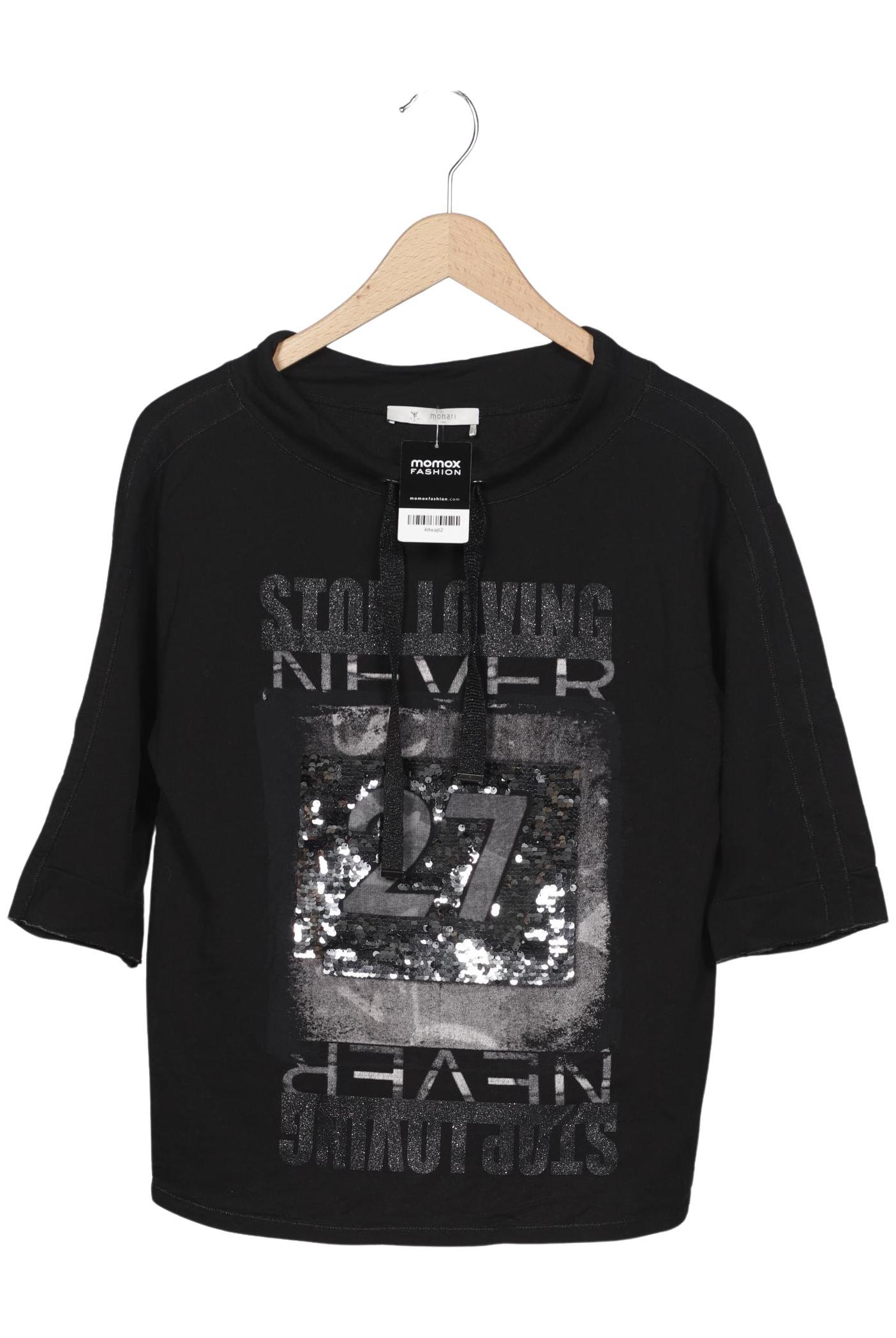 

monari Damen Langarmshirt, schwarz, Gr. 38