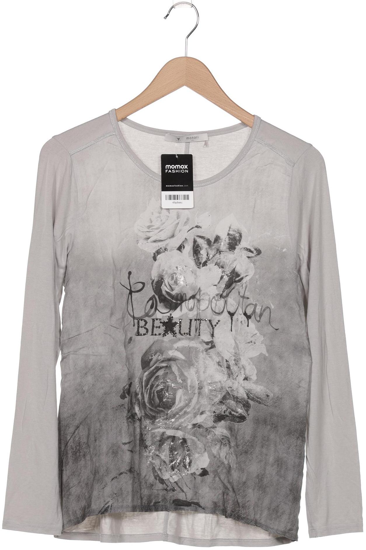 

monari Damen Langarmshirt, grau, Gr. 40