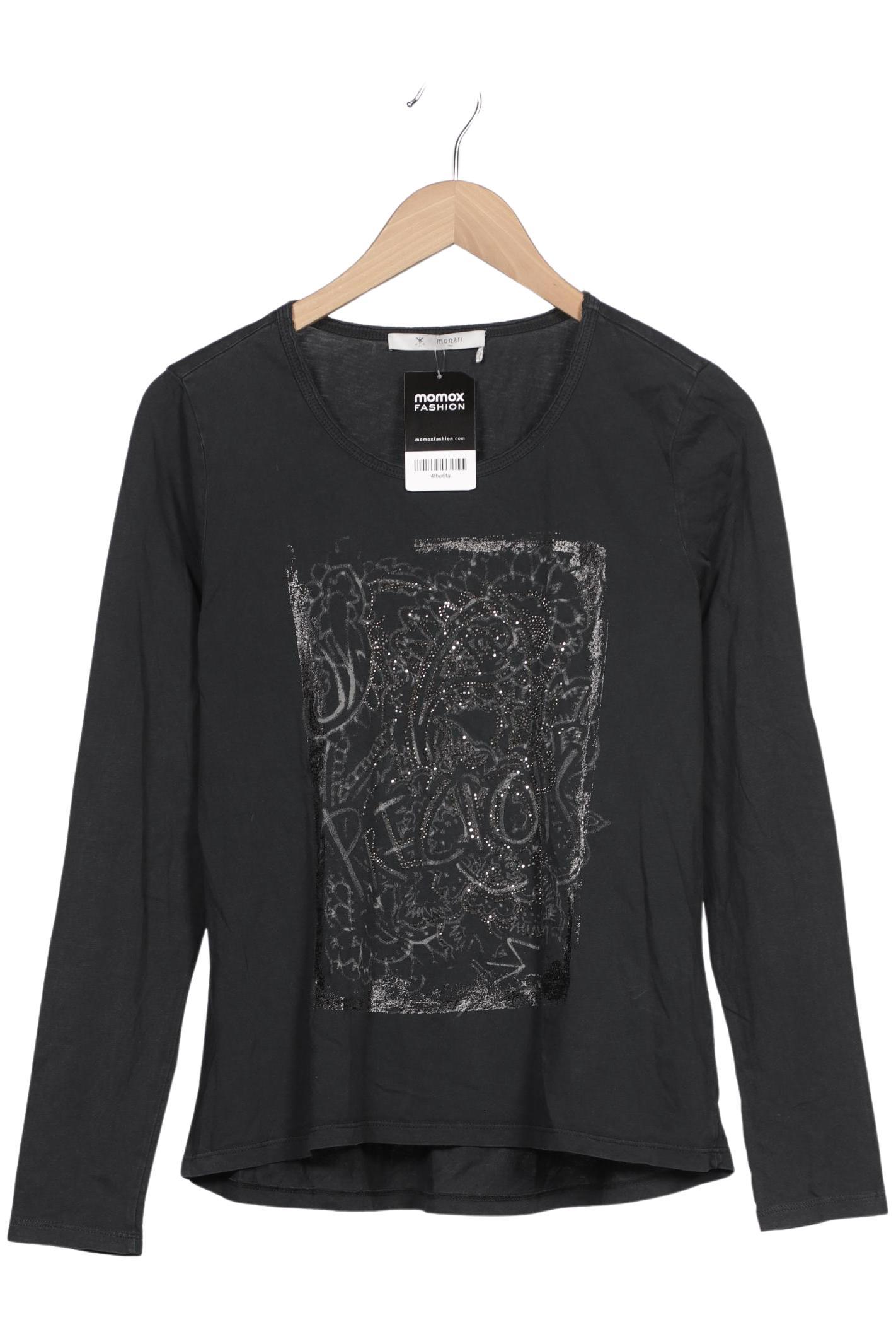 

monari Damen Langarmshirt, schwarz, Gr. 40