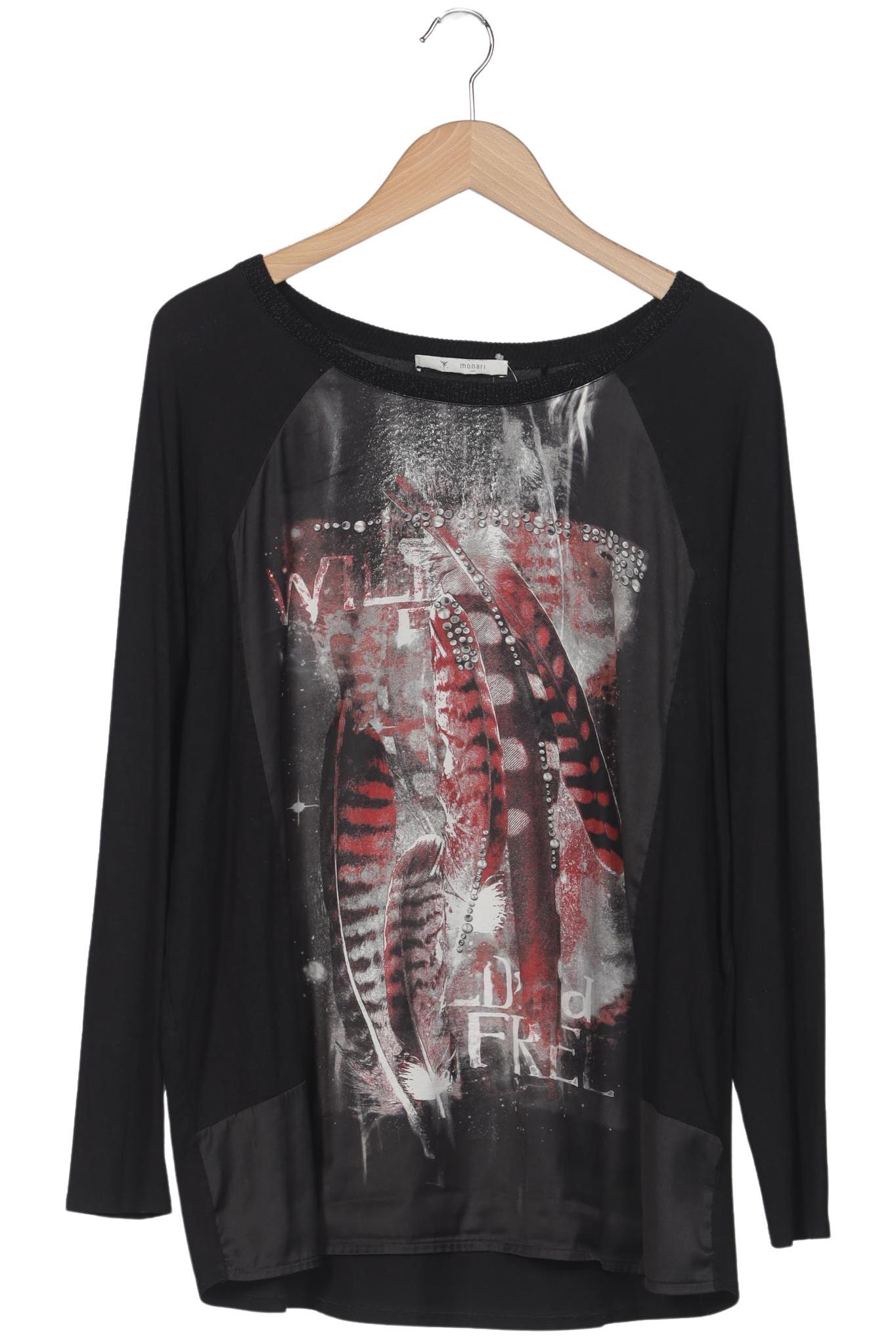 

monari Damen Langarmshirt, schwarz, Gr. 46