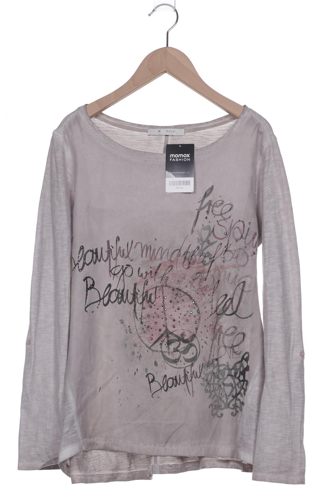 

monari Damen Langarmshirt, grau, Gr. 36