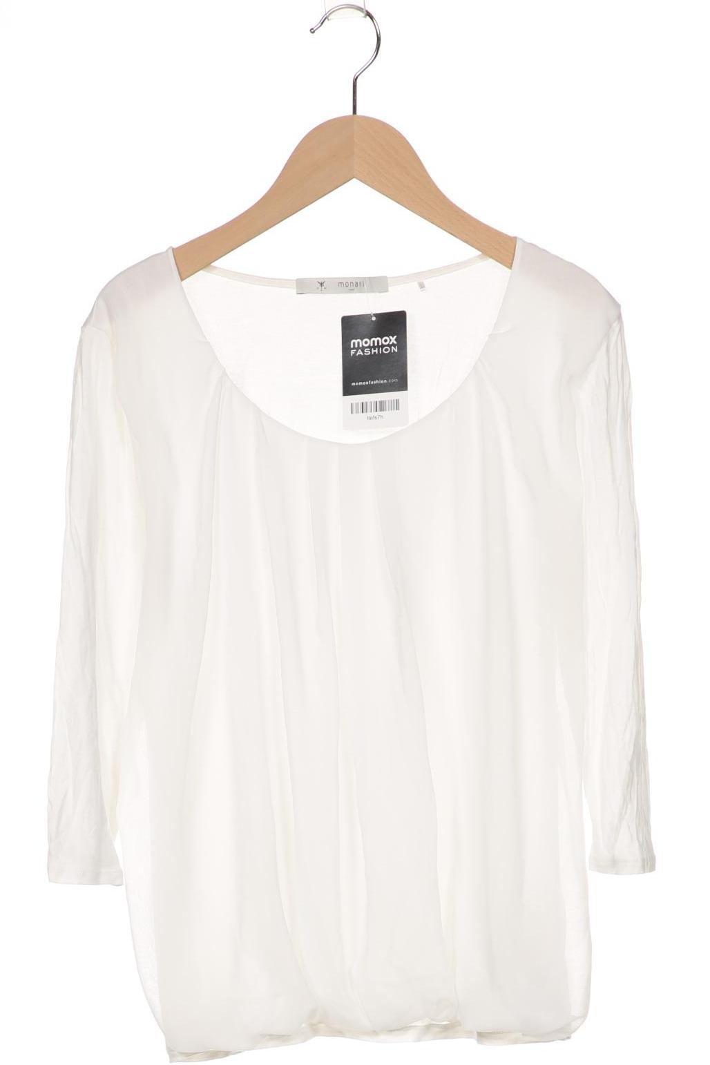 

monari Damen Langarmshirt, weiß, Gr. 40