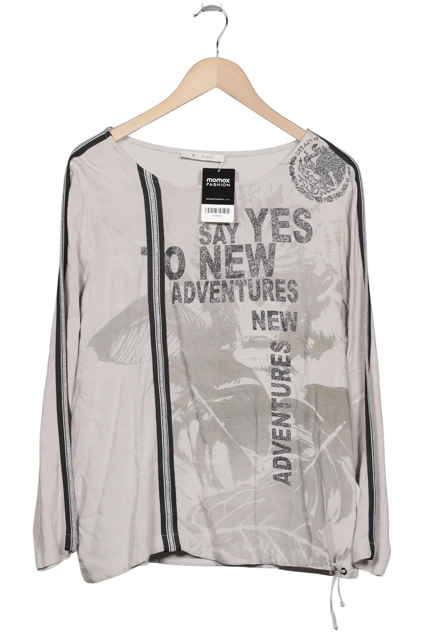 

monari Damen Langarmshirt, grau, Gr. 42