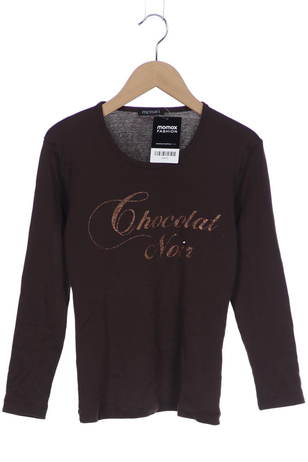 

monari Damen Langarmshirt, braun, Gr. 36