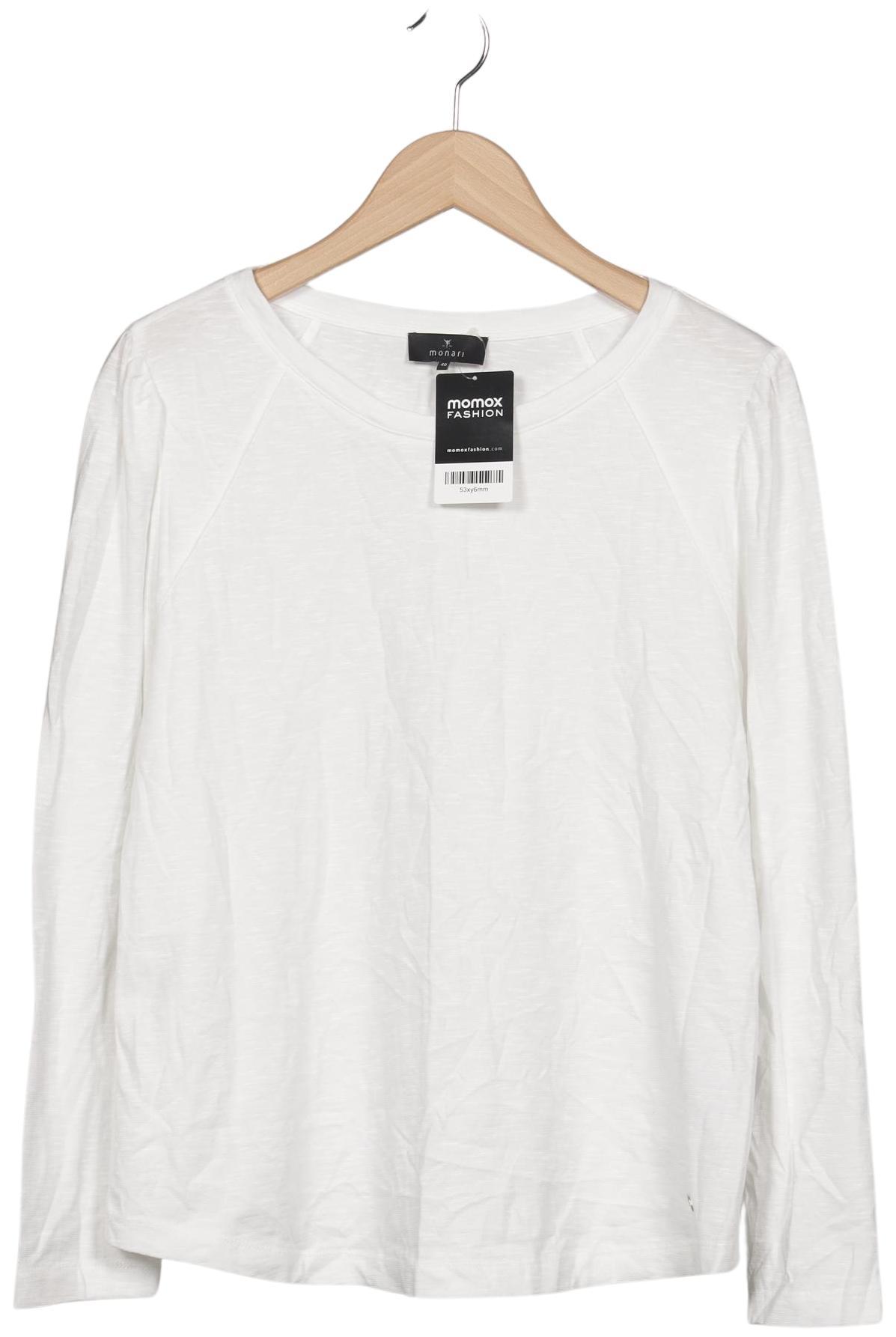 

monari Damen Langarmshirt, weiß, Gr. 40