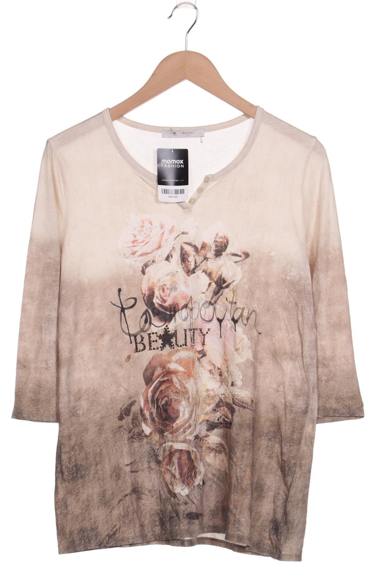 

monari Damen Langarmshirt, beige, Gr. 42