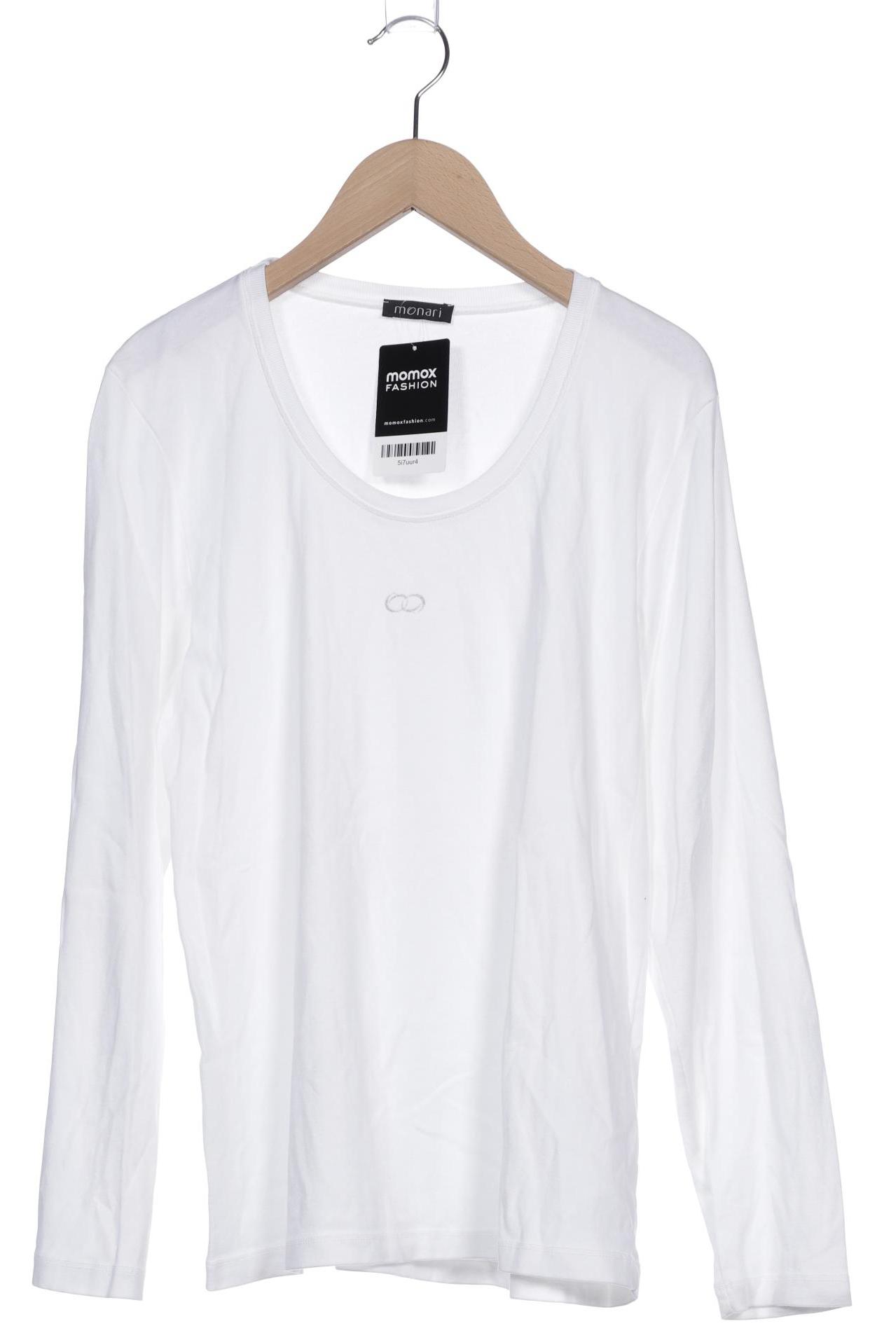

monari Damen Langarmshirt, weiß, Gr. 44