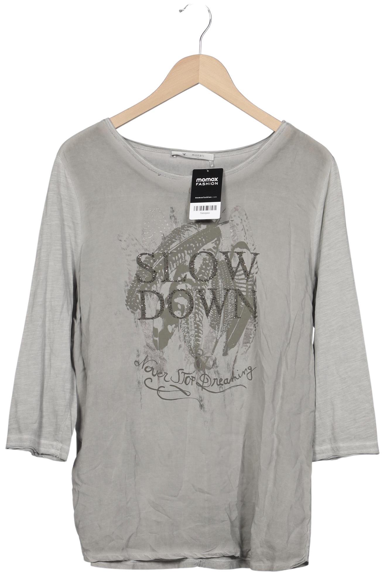 

monari Damen Langarmshirt, grau, Gr. 42