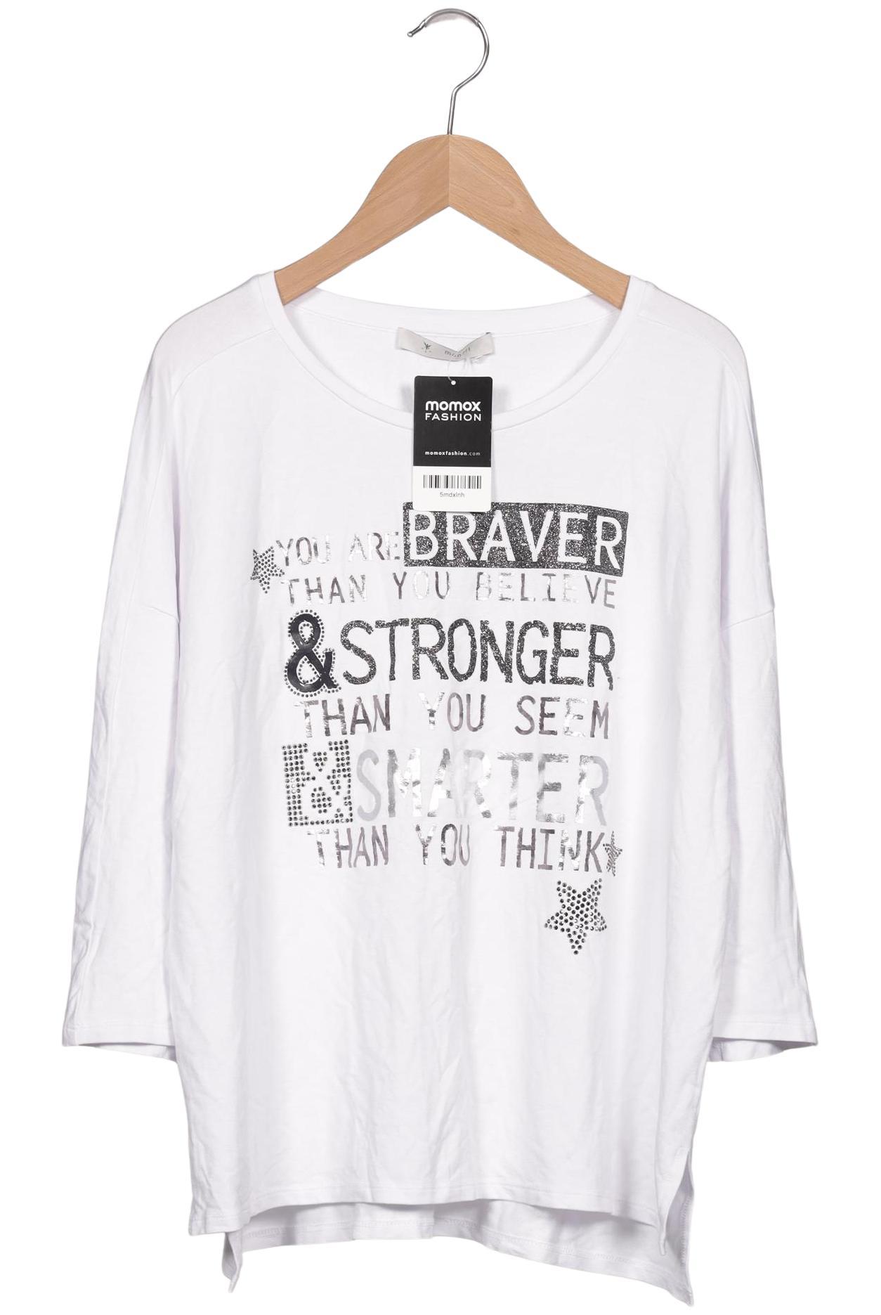 

monari Damen Langarmshirt, weiß, Gr. 42