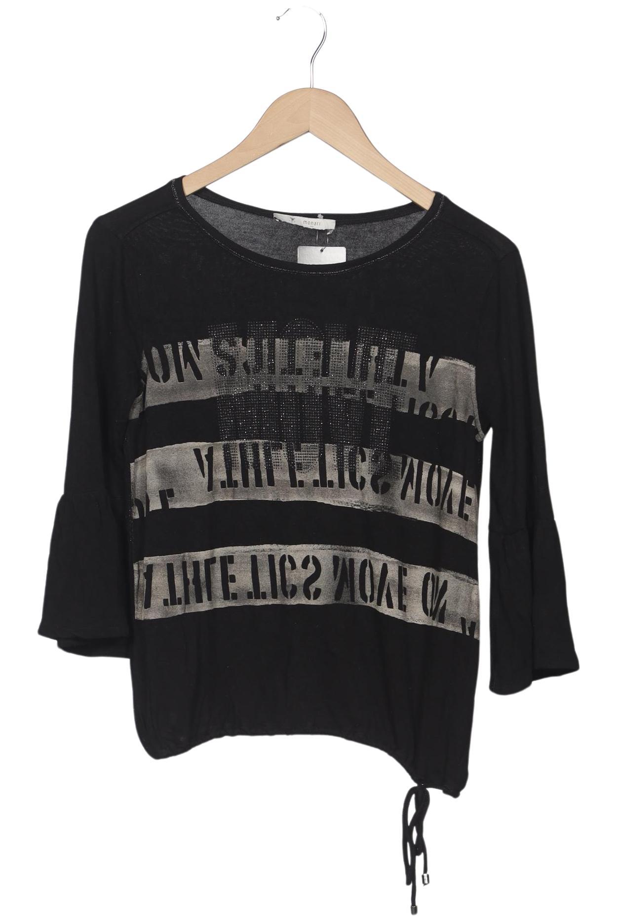 

monari Damen Langarmshirt, schwarz, Gr. 36