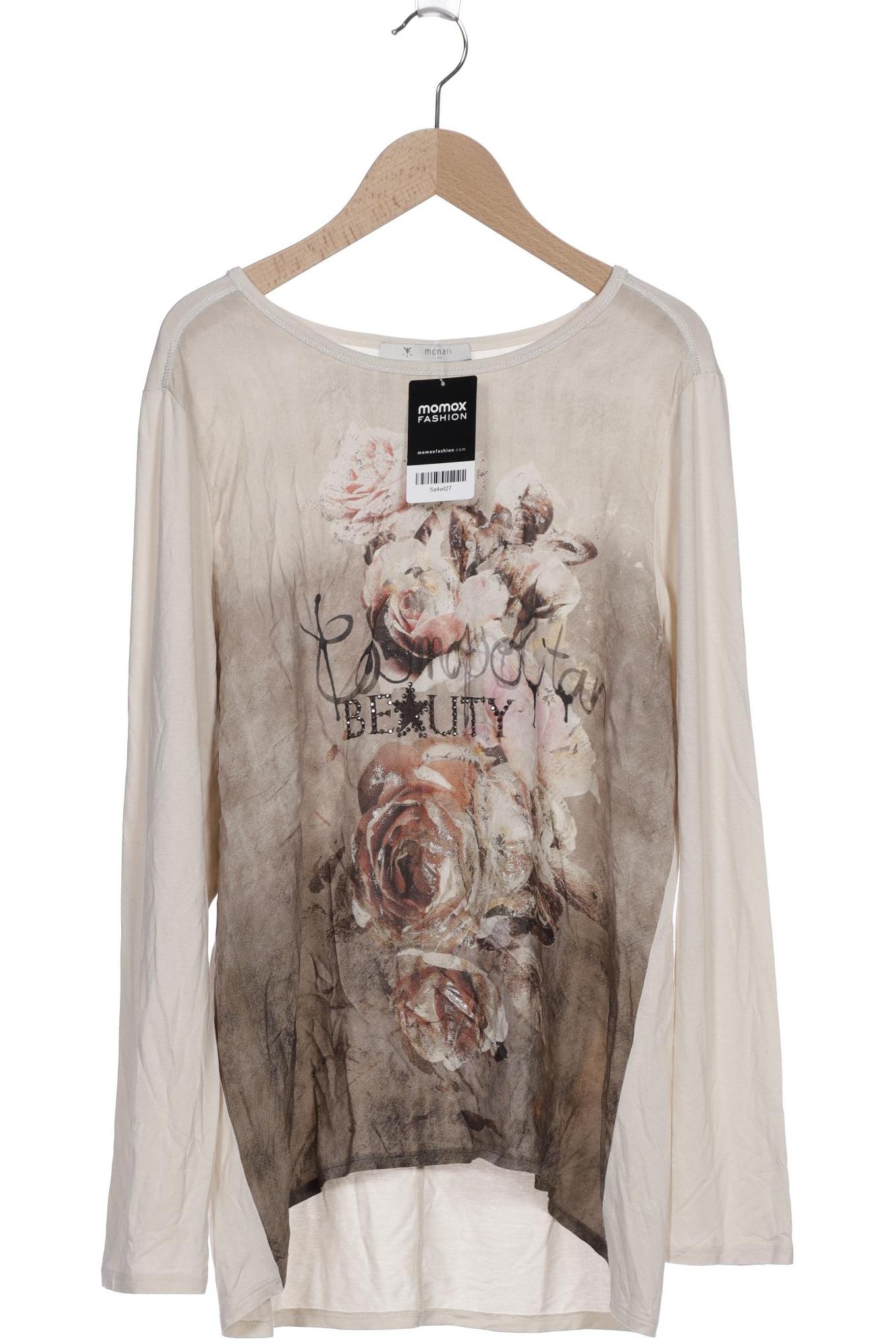 

monari Damen Langarmshirt, beige, Gr. 44