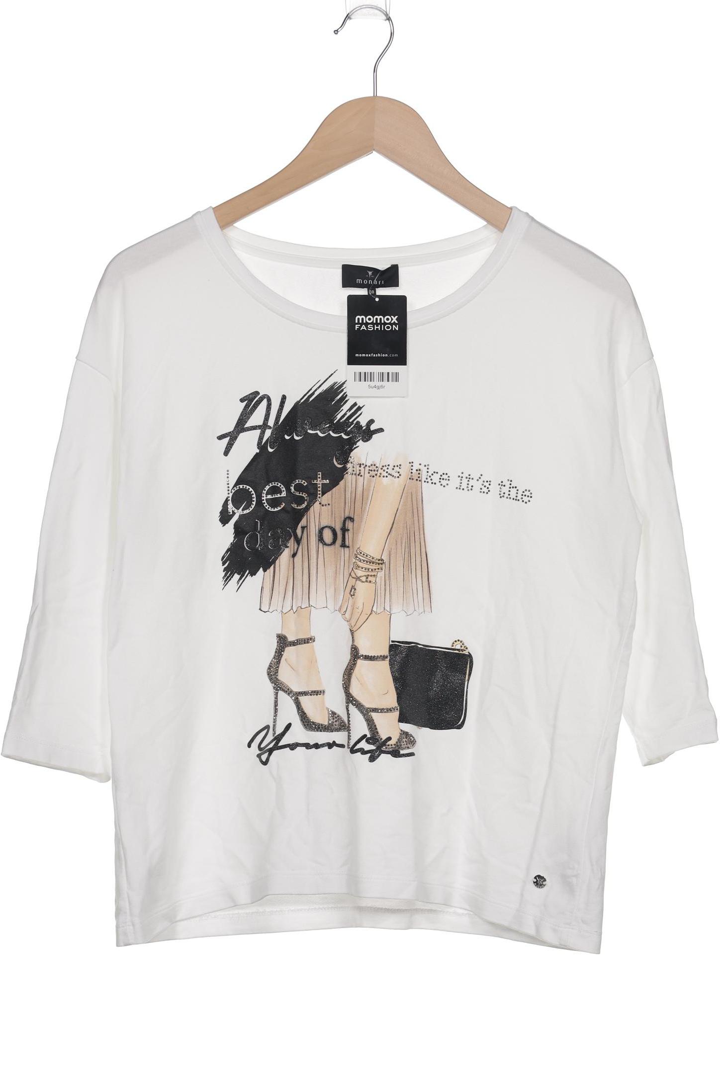 

monari Damen Langarmshirt, weiß, Gr. 38