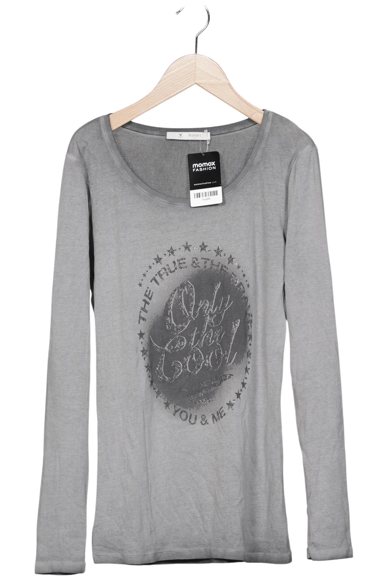 

monari Damen Langarmshirt, grau, Gr. 36
