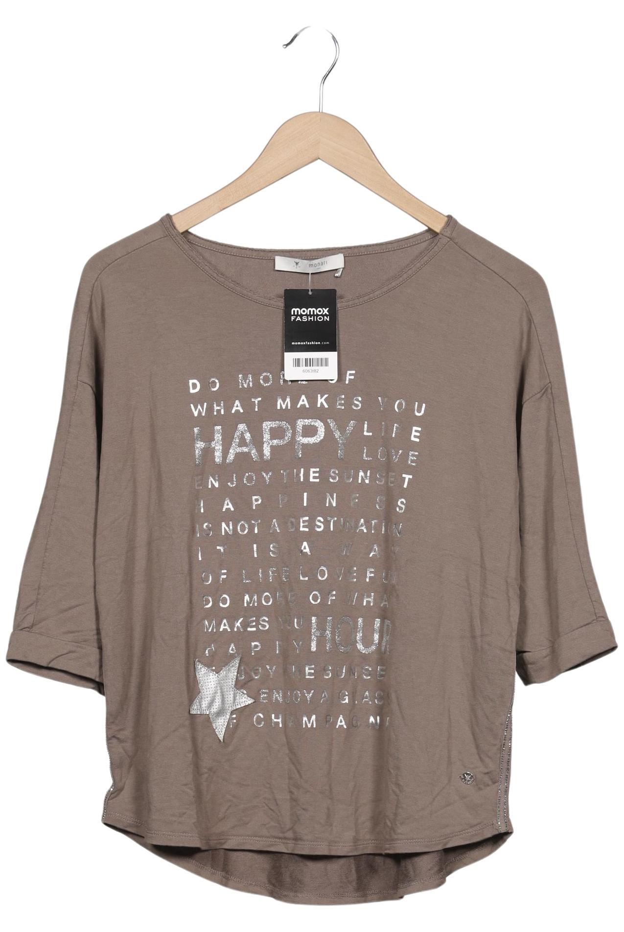 

monari Damen Langarmshirt, beige, Gr. 38